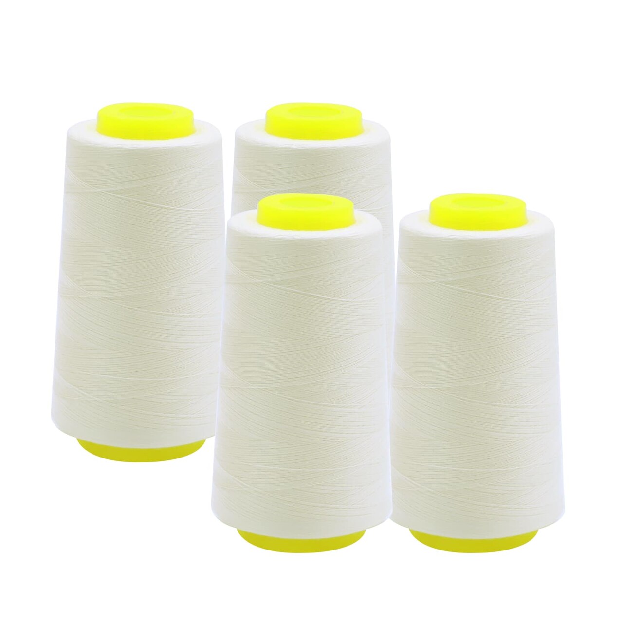 EVERLOCK Serger Thread – 4 Cones, 3000 Yards Each – 40 Weight, 2-Ply Spun Polyester – Strong, Low-Lint Overlock Thread for Serger Machines – All-Purpose Sewing & Finishing